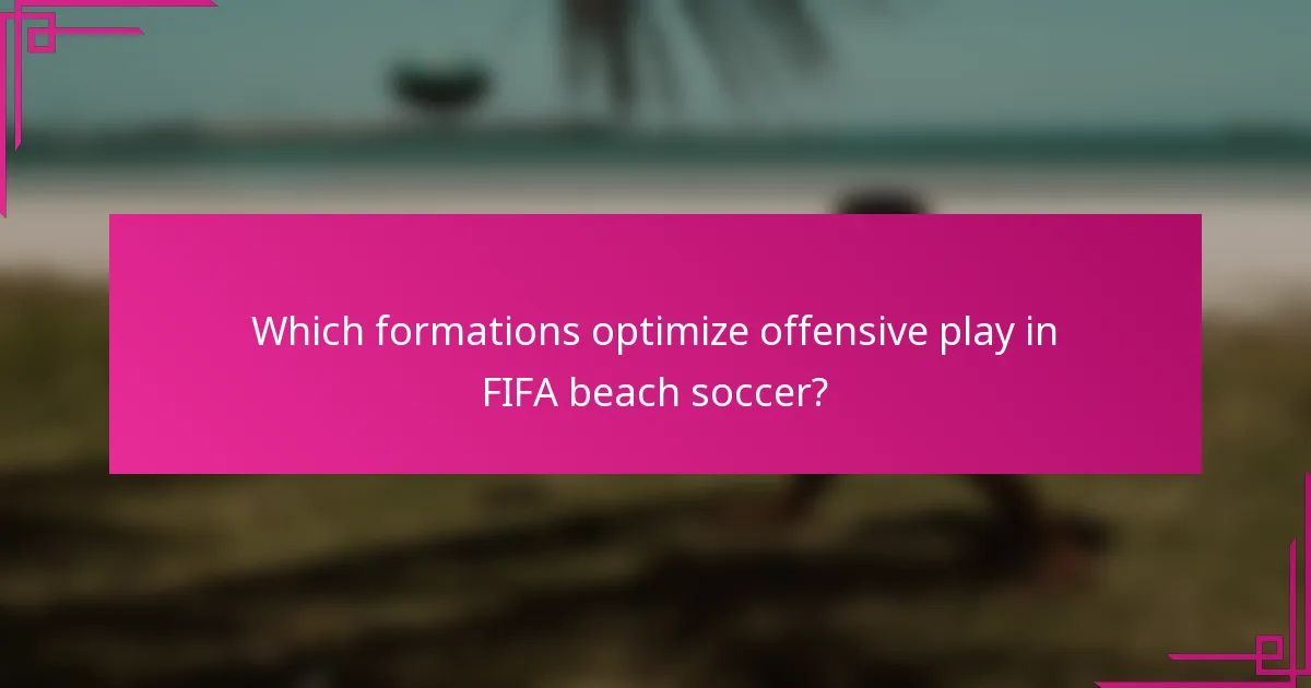 Which formations optimize offensive play in FIFA beach soccer?
